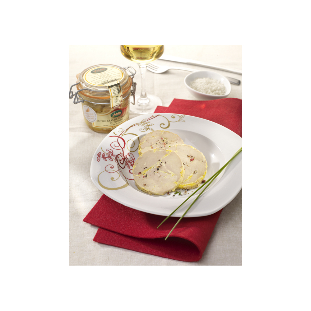 Le Lot 2 Foies Gras de Canard Entier du Périgord "Recette à l'Ancienne" Conserve 125 g 