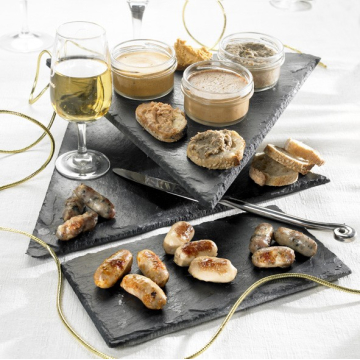 Les Petites Saucisses de Toulouse au Coulis de Tomates, Basilic et Piment Doux d'Espelette 