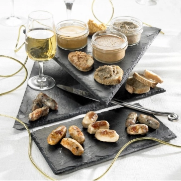 Les Petites Saucisses de Toulouse au Coulis de Tomates, Basilic et Piment Doux d'Espelette 