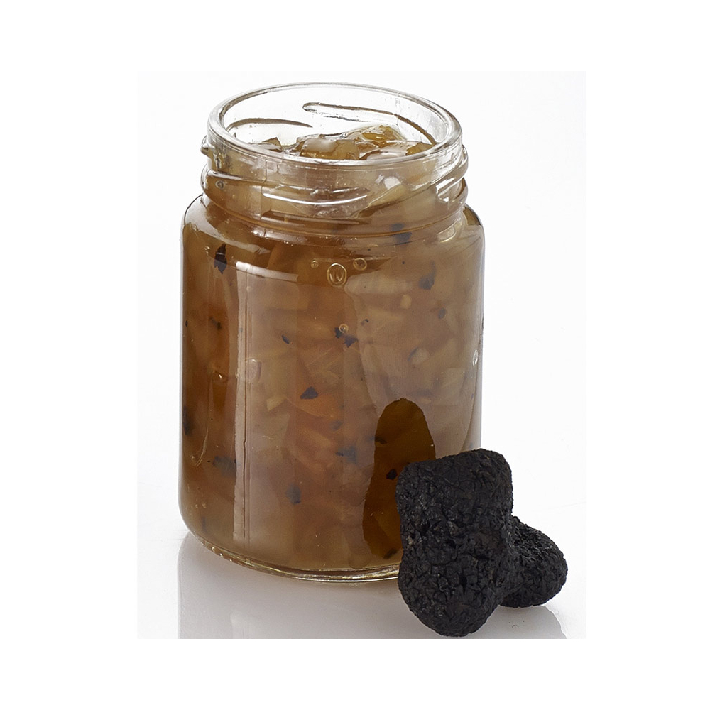 La Compotée d'Oignons à la Truffe d'Hiver (tuber brumale et tuber melanosporum)  - Bocal 90 g