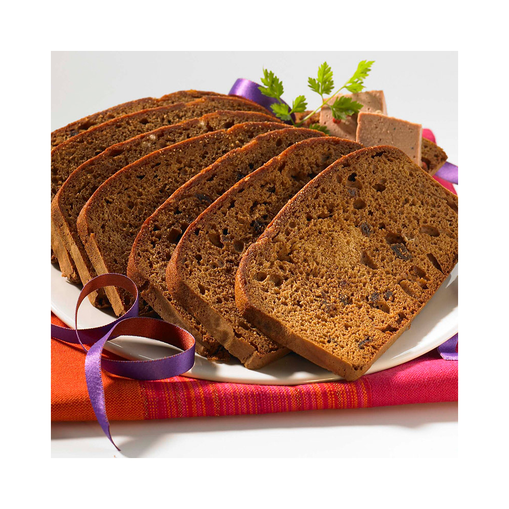 Pain d'épices spécial toast à la fleur de sel - sachet 12 tranches Pain d'épices spécial toast à la fleur de sel - sachet 12 tranches