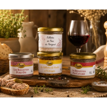 Le lot de 4 rillettes en...