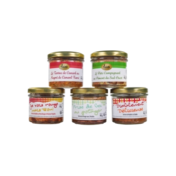 Le lot de 5 terrines...